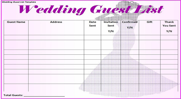 آماده سازی لیست مهمانان برای عروسی